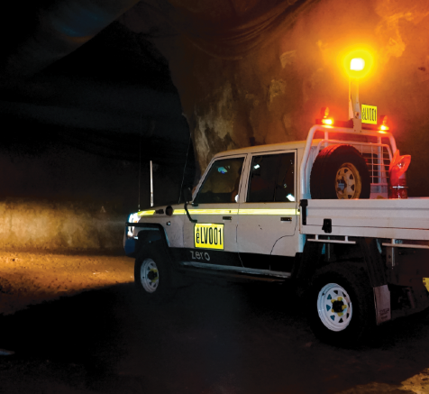 Australian Design Rules approved underground-ready ZED70 Ti battery electric light vehicle in operation